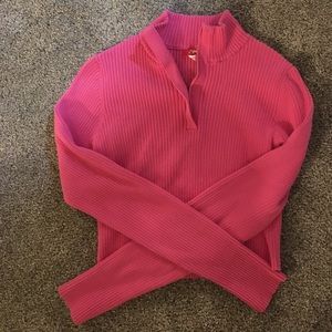 pink sweater half zip!